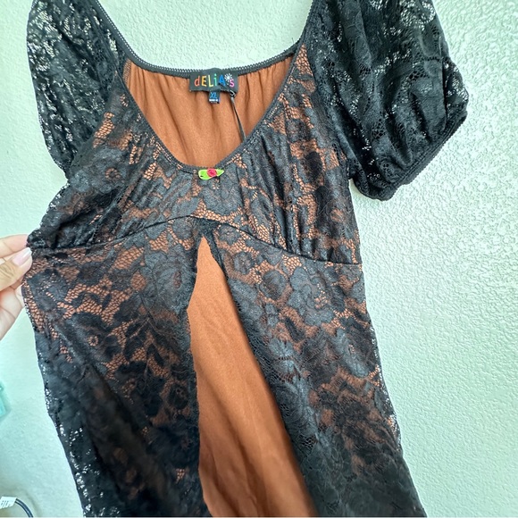 dELiAs by Dolls Kill Let Your Hair Down Mini Dress Sz XL NWT - Picture 5 of 13